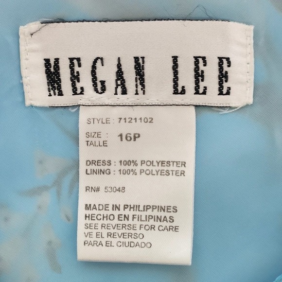 Megan Lee Sundress women Midi blue Flutter Sleeves vNeck Lined boho flirt 16P - Picture 2 of 12